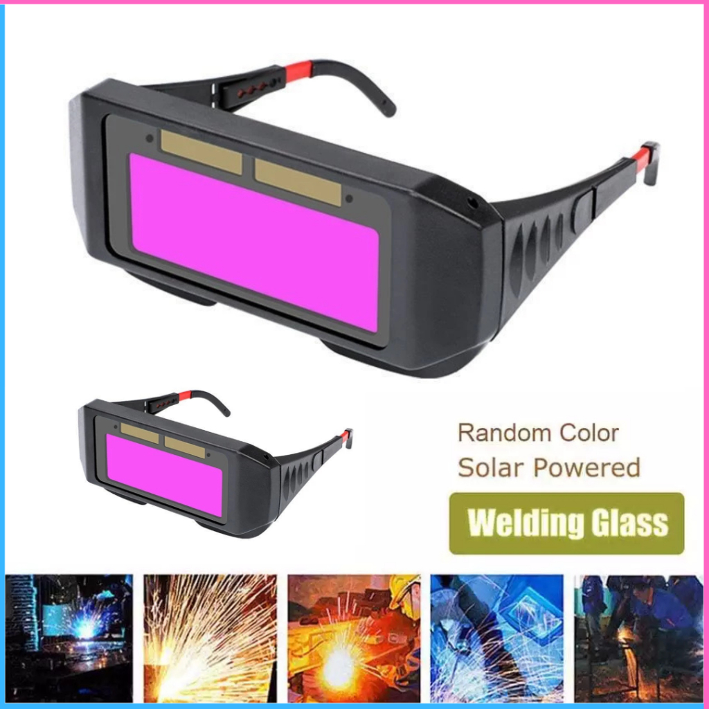 Terbaru Kacamata Las Otomatis dengan solar Panel Gelap Otomatis Anti Silau Kacamata Las Menggelapkan