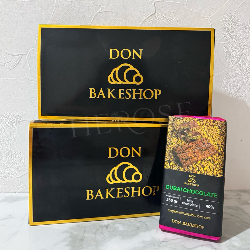 

READY STOCK Dubai Chocolate Don Bakeshop Coklat Dubai Viral Pistachio Kunafa Hazelnut Praline 250gr