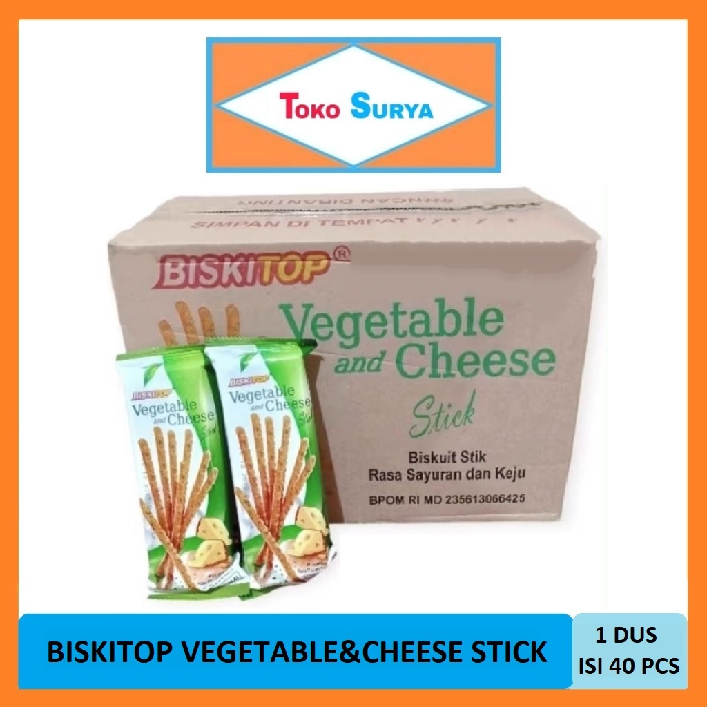 

Biskitop Vegetable Cheese Stick 40 x 50 Gr (Dus)