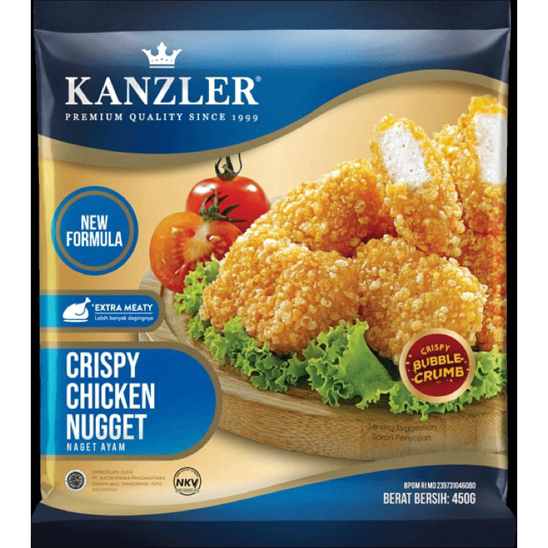 

KENZLER crispy Chicken Nugget / Stick Naget Ayam Bubble Crumb 450g