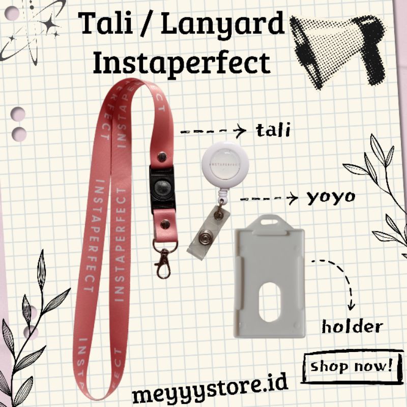 

READYYY Tali Gantungan ID CARD / Lanyard INSTAPERFECT [STOCK MELIMPAH] Termurahhh Harga Grosir!