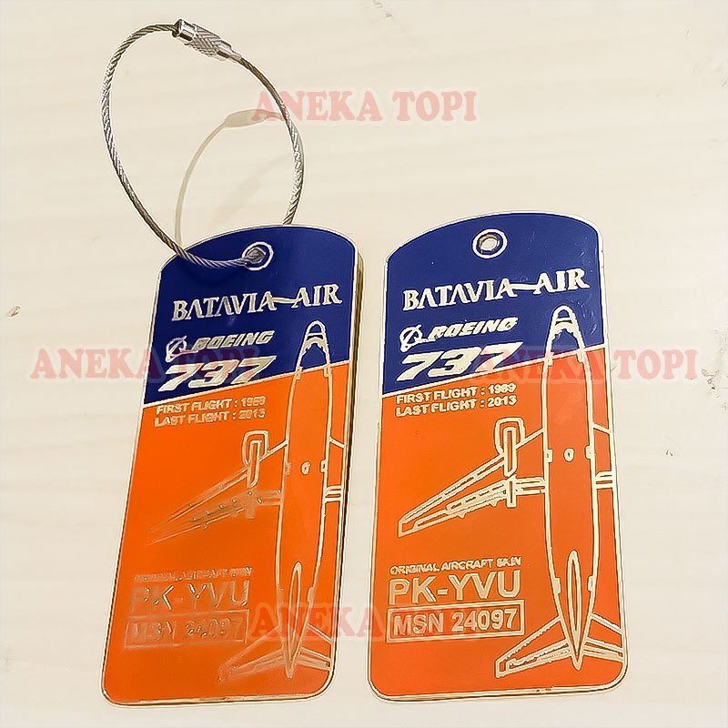 Gantungan Kunci Pesawat Batavia Air - Ganci Pesawat Batavia Air 737 - Aneka Topi