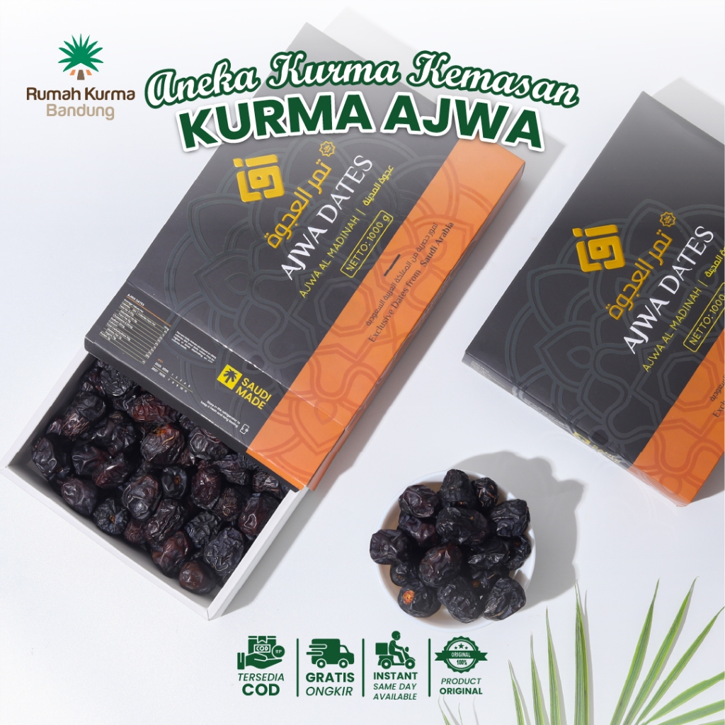 

Awaly Kurma Ajwa 1 Kg Premium Original Madinah Korma Nabi High Quality