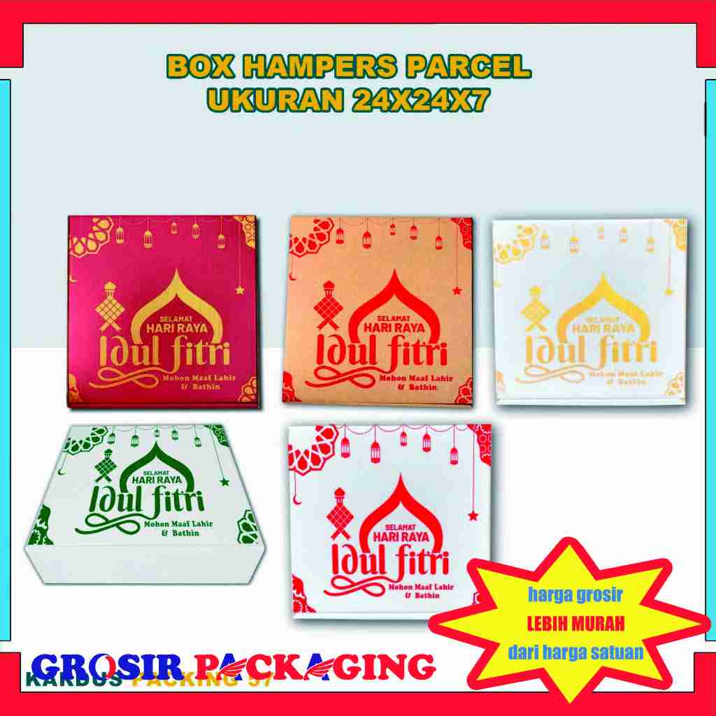 

Box Hampers 24x24x7 cm Parcel Lebaran / box hampers idul fitri