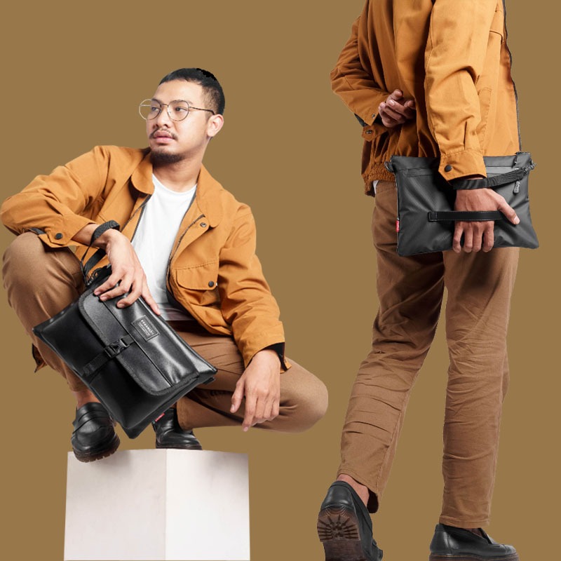 Tas handbag ipad tablet waterproof multifungsi slingbag bahu pria anti air clutch hand bag hp  table