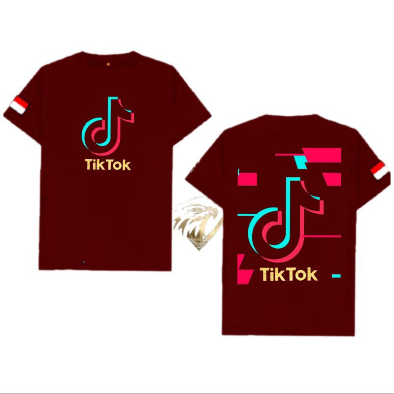 Baju Kaos Custom TIK TOK Bebas Request Logo dan Bisa Desain sendiri, AYO YANG BELUM
