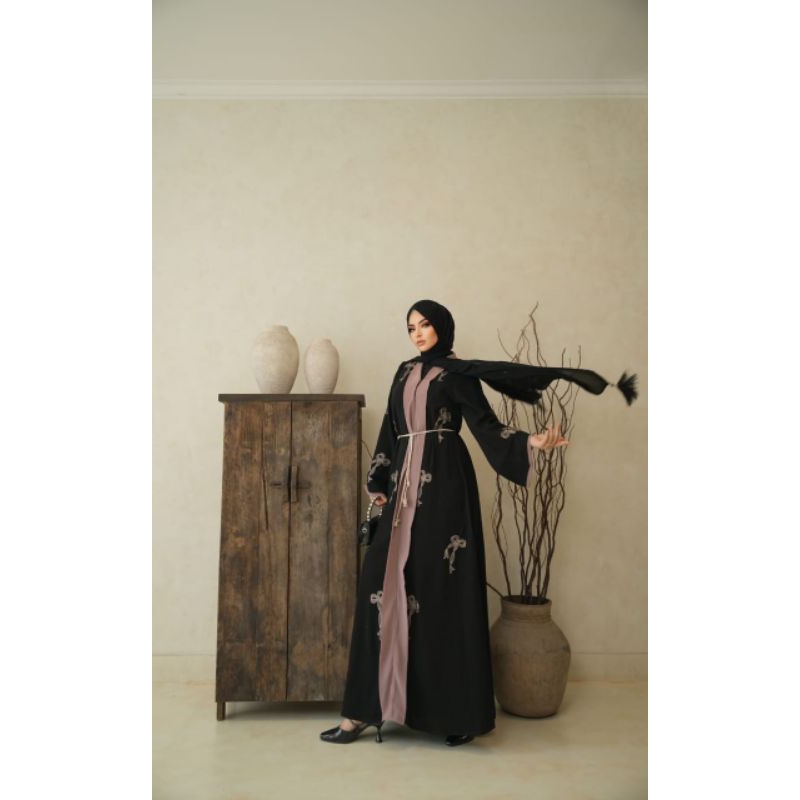 Abaya Tasya bonanza jetblack