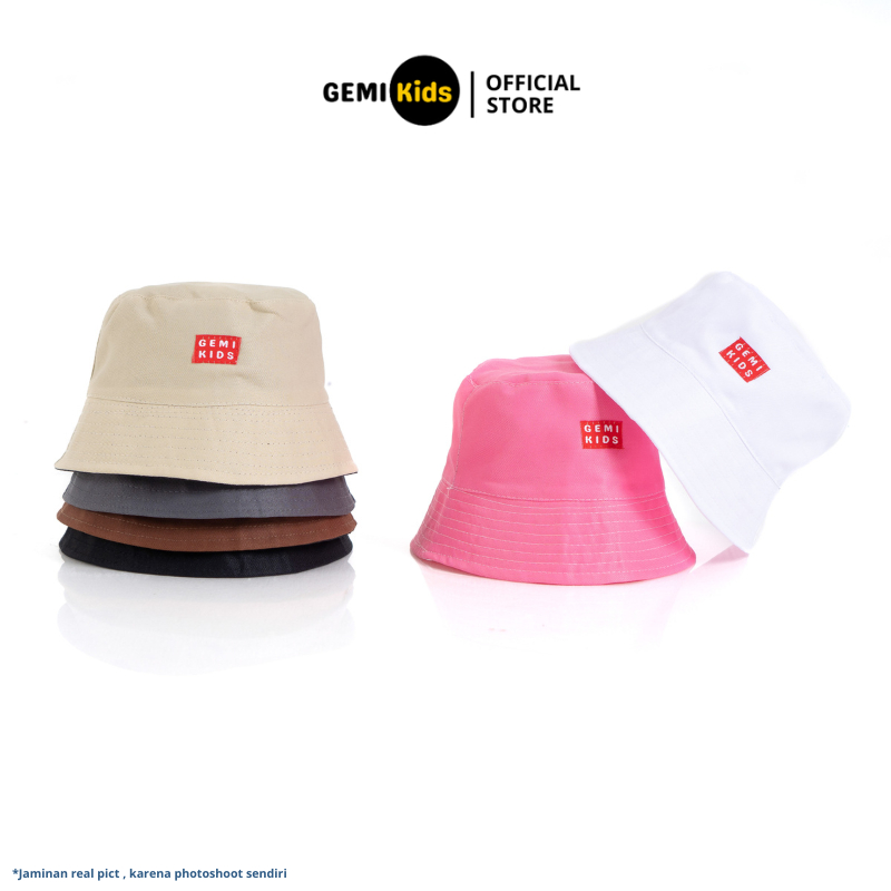 GEMIKIDS | Topi Bucket Anak Laki Laki Perempuan Rimba Hat Polos Unisex Bayi