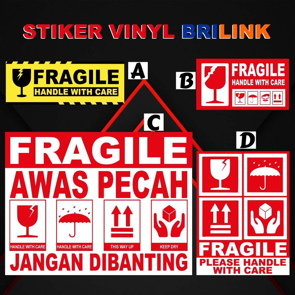 stiker fragile /stiker fragile murah