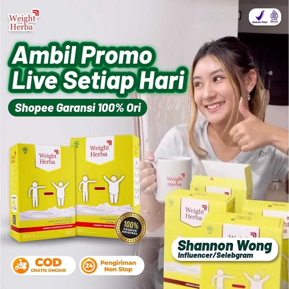 

PROMO KHUSUS HARI INI !!! Weight Herba - Susu Penggemuk dan Penambah Berat Badan Herbal 100% Original BPOM Halal