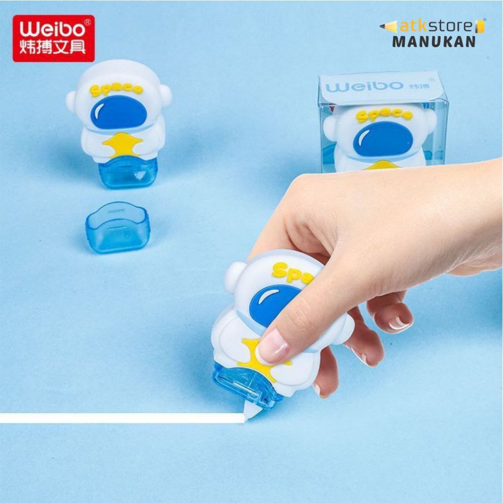 

Tipe Ex Correction Tape Roll Karakter Astronot Weibo WB 8529 - TIPE X STIPO KERTAS