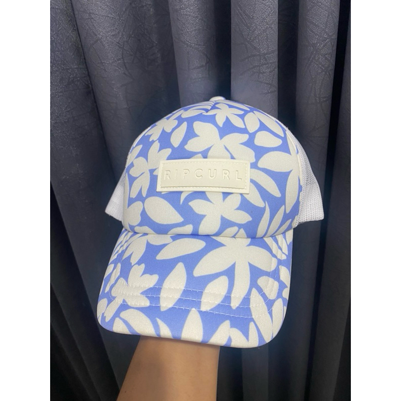 Topi RIPCURL Bunga Biru Putih