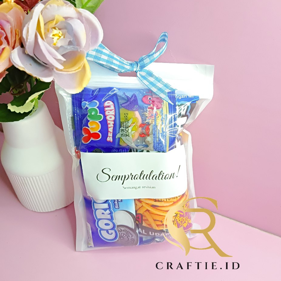 

Craftieid Mini Gift Snack Tema Biru / Mini Gift/Hampers Snack / Snack Ultah/Freebie Snack