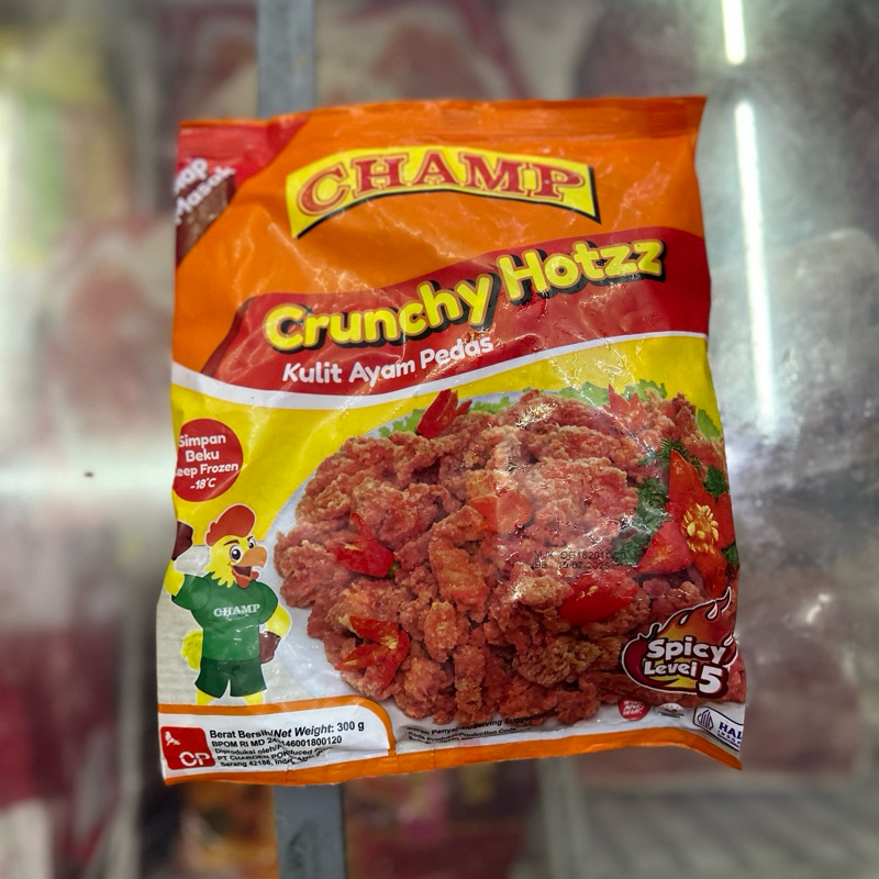 

Champ Crunchy Hotzz Kulit Ayam 300gr