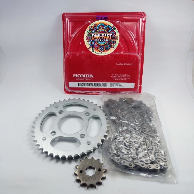 GEAR SET+RANTAI MEGAPRO, MEGA PRO NEW/MONO, VERZA, GL PRO,  GEAR SET RANTAI