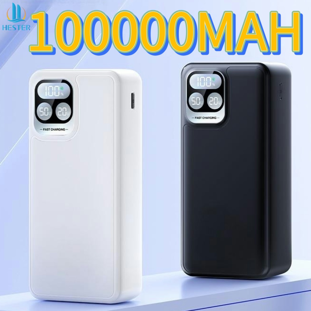 Hester power bank 100000mah power bank original brand 4 cable powerbank original robot power bank he