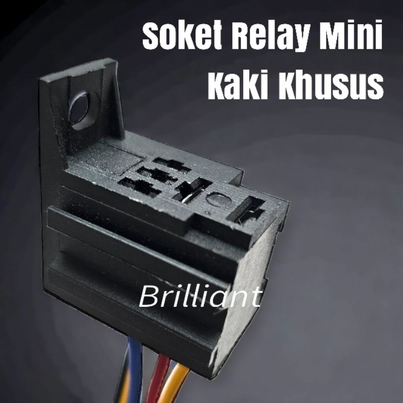 Soket Rumah Relay Mini Ac / Universal Mobil - Soket + Kabel (Tanpa Relay)