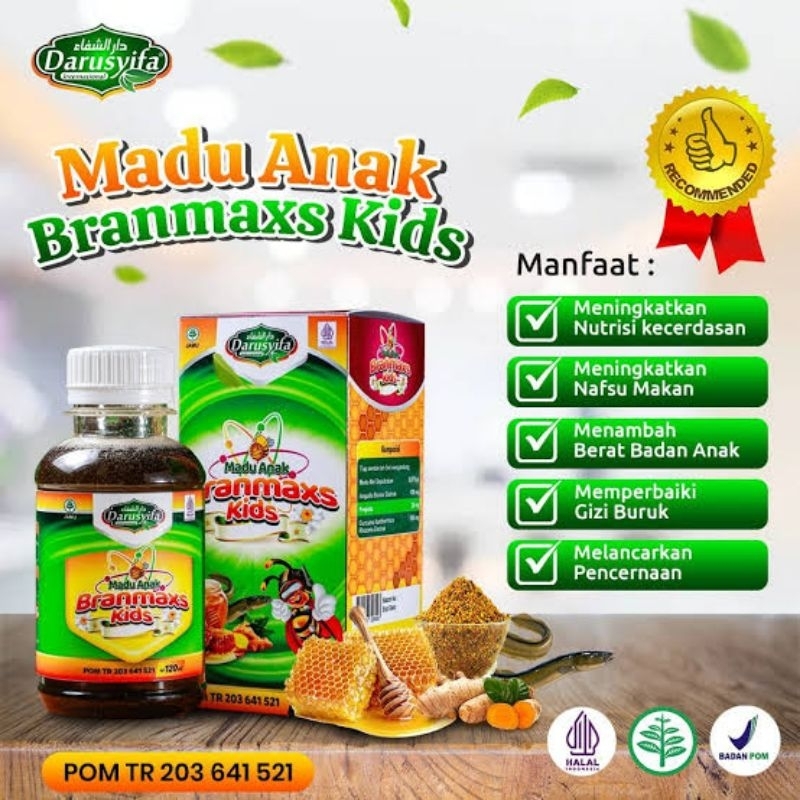 

Madu Anak Branmax Kids 120 ml BPOM & Halal Original 100%