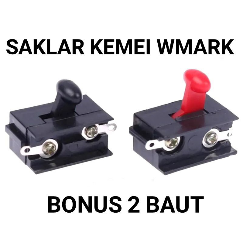 saklar clipper kemei wamrk  plus box switch on off