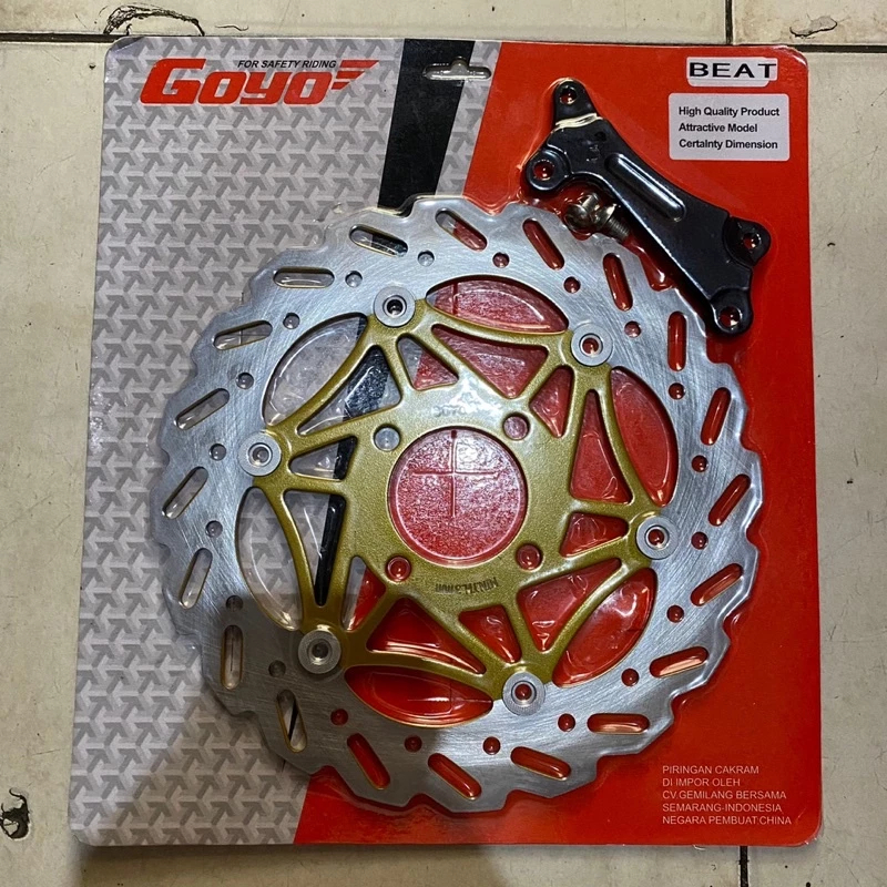 JK Moto - DISK PIRINGAN GOYO DIS 260 mm beat vario scoopy ring 14 cakram LEBAR + BREKET PNP