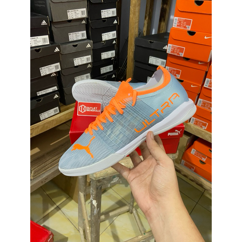 Sepatu Futsal Puma Ultra 3.4 IT - Diamond Silver Original BNIB