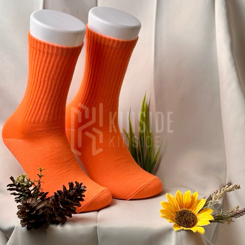 Kaos Kaki Panjang Polos Orange - KINSIDE