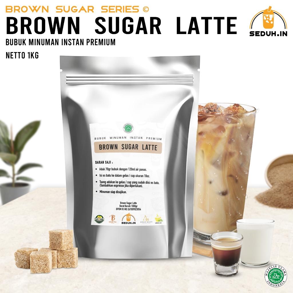 

BROWN SUGAR LATTE 1KG / BUBUK MINUMAN PREMIUM Tidak manis