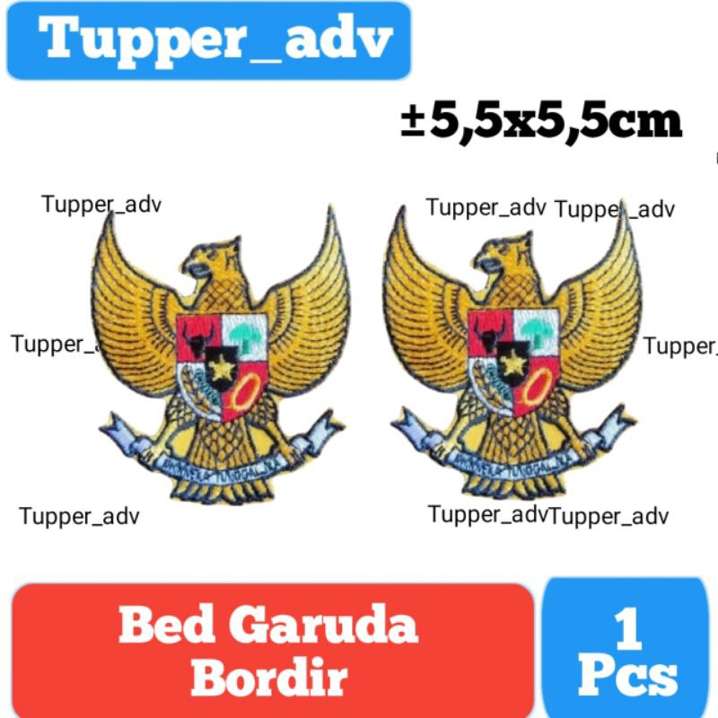 Bed Patch Garuda Pancasila Bordir / Badge Garuda Bordir
