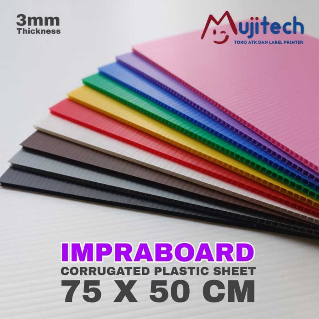 IMPRABOARD INFRABOARD KARTON PLASTIK LEMBARAN TEBAL 3MM 5 x 75 cm