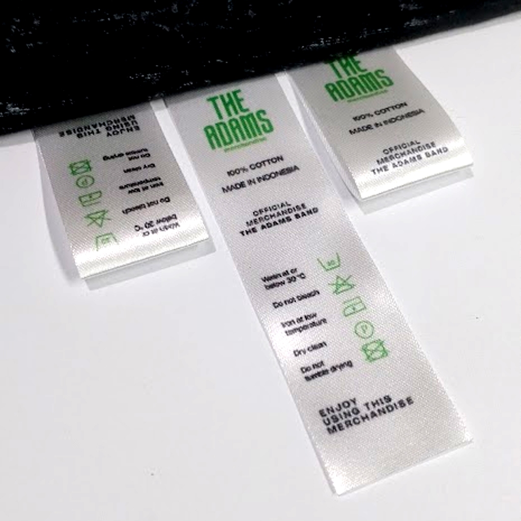 

Label Baju Custom 10cm Satin Printing 500pcs 1000pcs