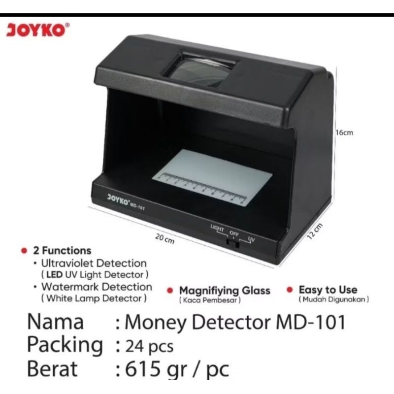 DETEKTOR UANG PALSU MD-101 JOYKO