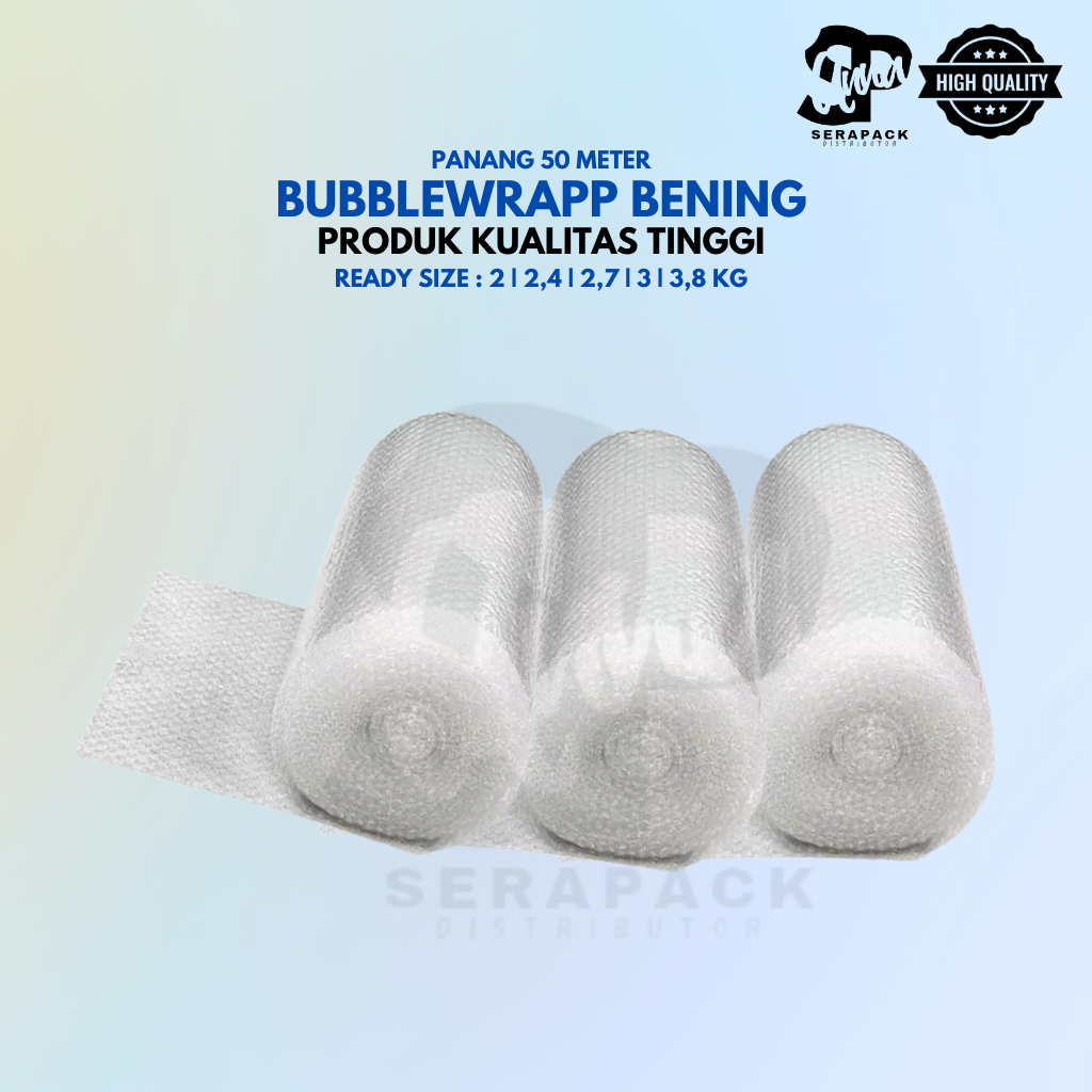 

BUBBLE WRAP / plastik bubble / bubble packing / bubble wrap packing / plastik buble packing 3 Kg