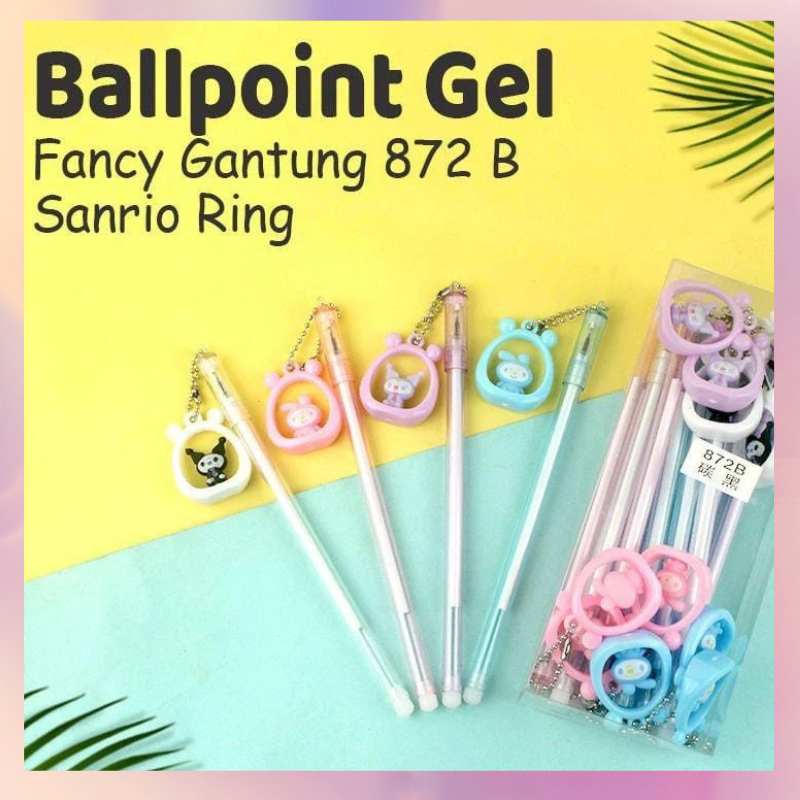 

[1 Lusin/ 12 Pcs] Pulpen Bolpen Gel Pen Gantung Ring SNR 872 Kuromoi Melody