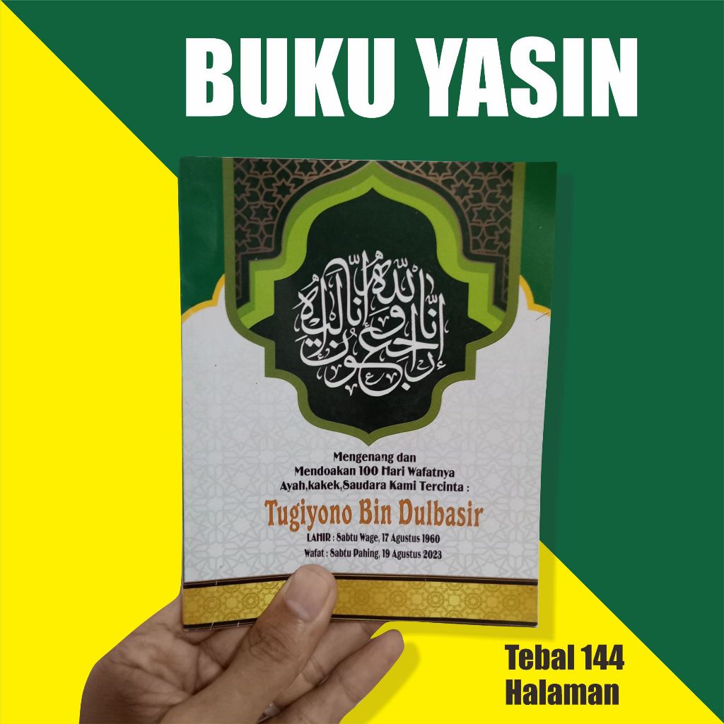 

Costum Buku Yasin Tebal 144 Halaman Cover Glosy Mengkilat