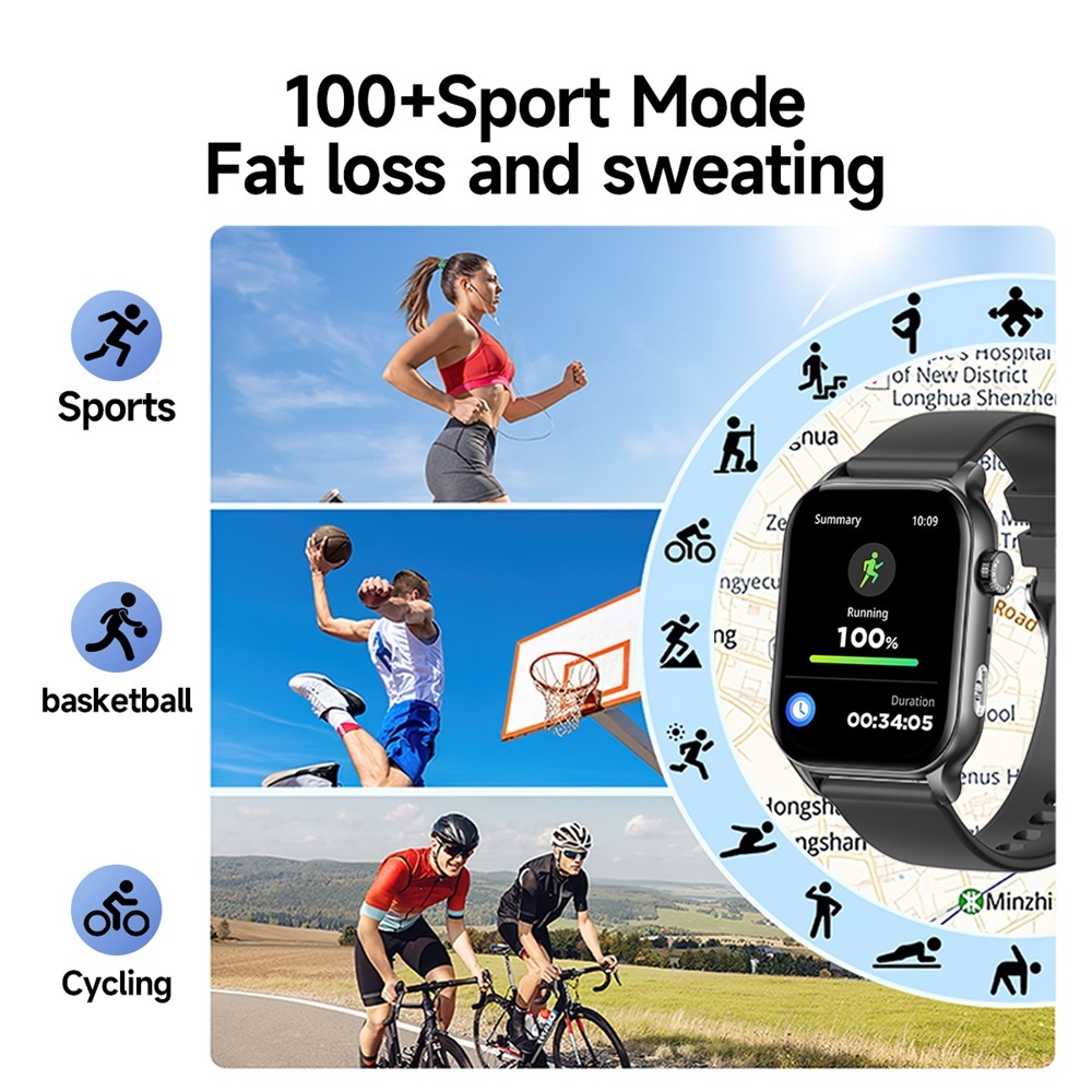 Cuci Gudang New Skmei B58 Smartwatch Ip67 Waterproof Jam Tangan Smartwatch Pria 1.95Inci Amoled