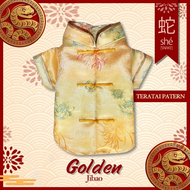 baju anjing baju kucing tipe golden jibao imlek cny