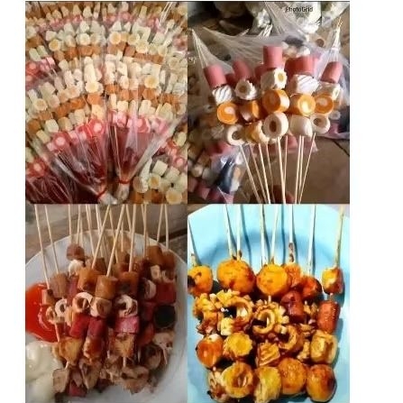 SATE SUKI SEAFOOD FREE SAUS BBQ isi 12 tusuk