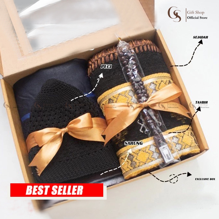 

Kado Ulang Tahun Hampers Sajadah Sarung Motif Hadiah Ultah Cowok Gift Box Perlengkapan Sholat