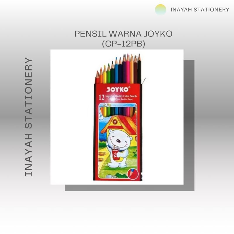 

PENSIL WARNA MEREK JOYKO 12 WARNA [CP-12PB] 1SET ISI 12 WARNA Lukisan Stationery