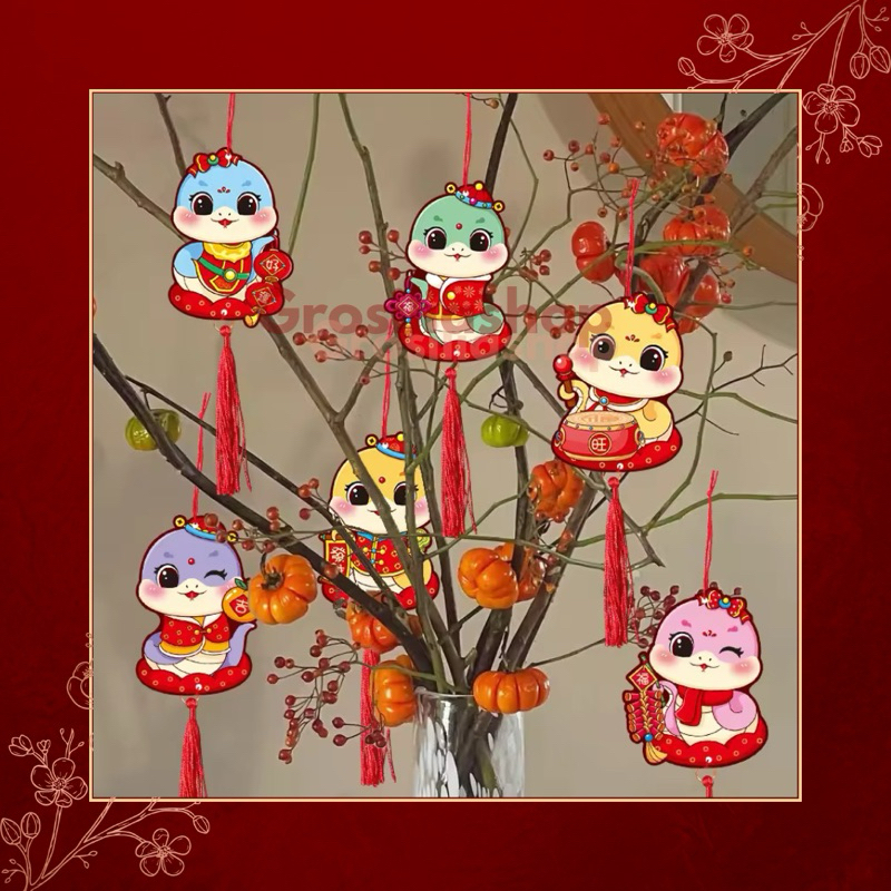 Gantungan Pohon Imlek Meihua Tahun Ular 2025 / Angpao Hiasan Imlek Gantung Pohon Meihua