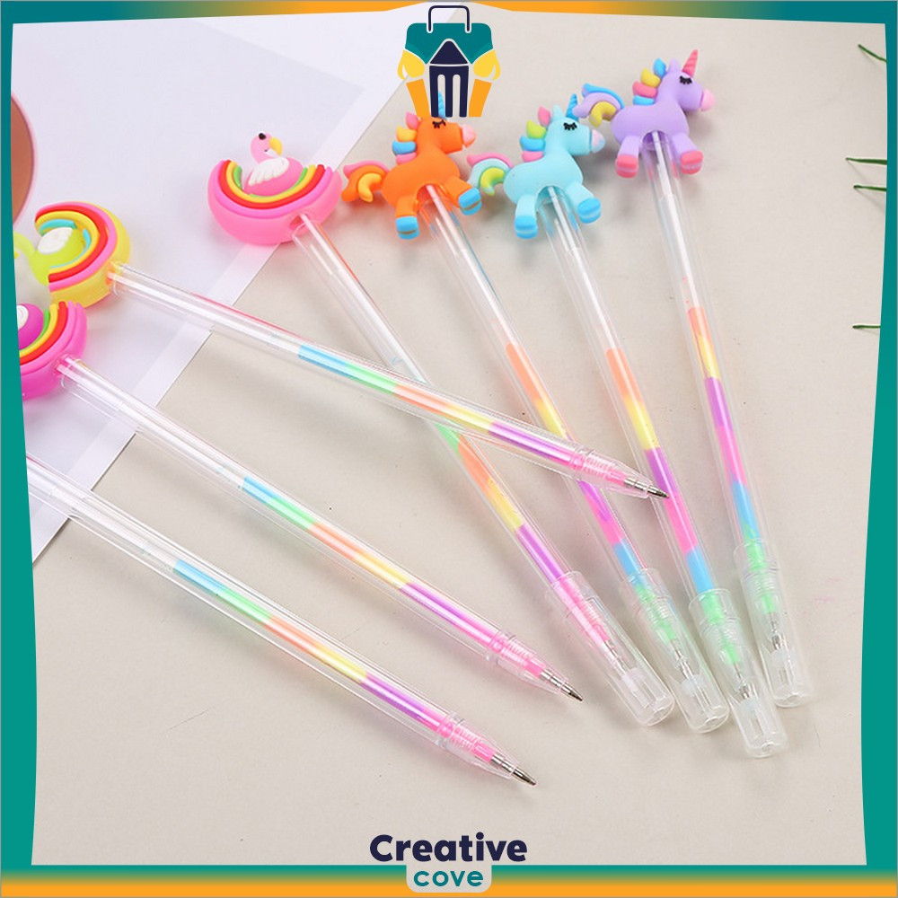 

Pena Pelangi Lucu Pulpen Gel 0.5mm Karakter Angsa Tinta Rainbow / Alat Tulis Sekolah Drawing Pen Warna Warni Creative Cove A44