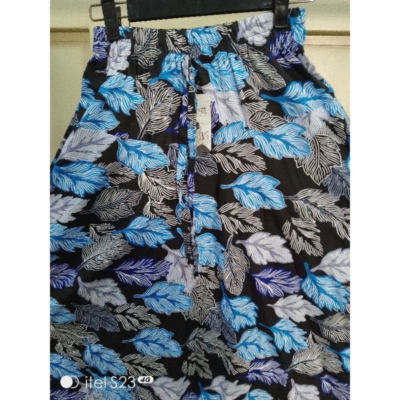 rok payung lebar/ rok payung panjang / motif daun