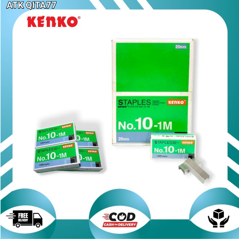 

Kenko Refil/Isi Staples No.10-1M / Isi Staples 1 Pack 20 Box