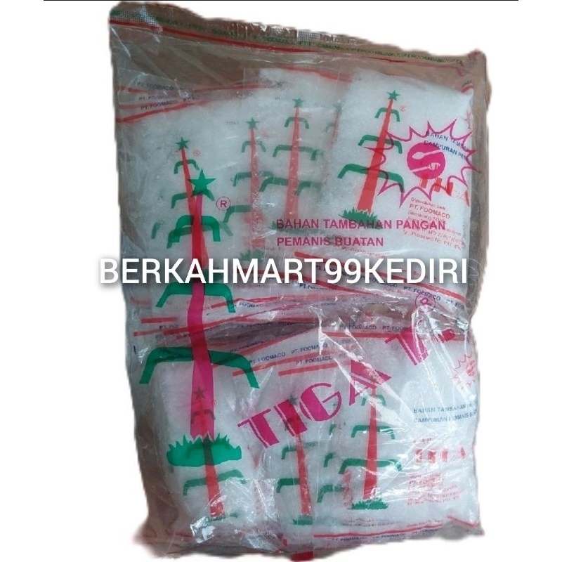 

Pemanis buatan cap TIGA T /sari manis 1 pak isi 20 pcs kemasan 25 gram