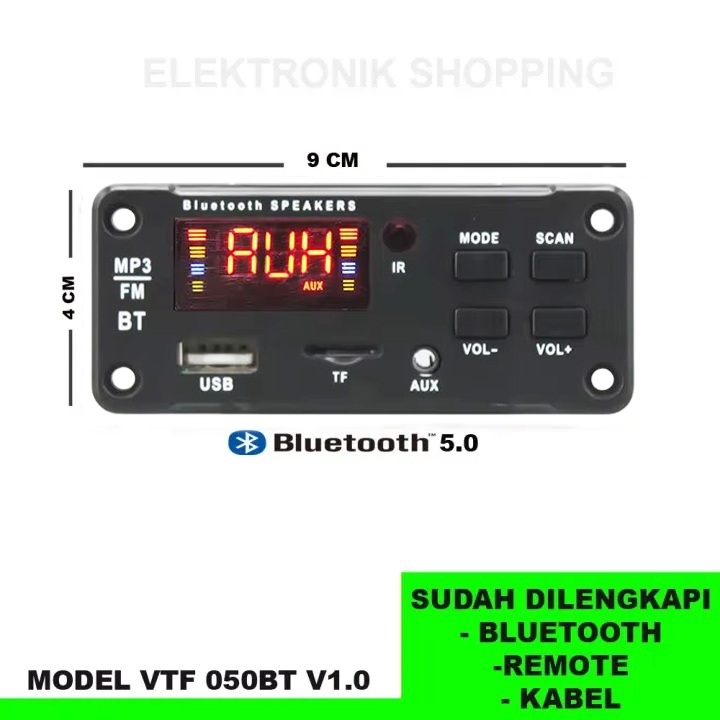 KIT MODUL MP3 PLAYER BLUETOOTH 5.0 TERBARU