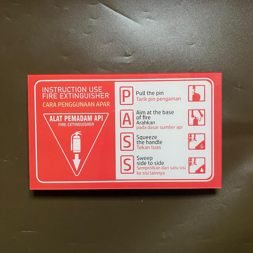 

Akrilik Cara Penggunaan APAR | Akrilik Tempel Instruction Use Fire Extinguisher Acrylic
