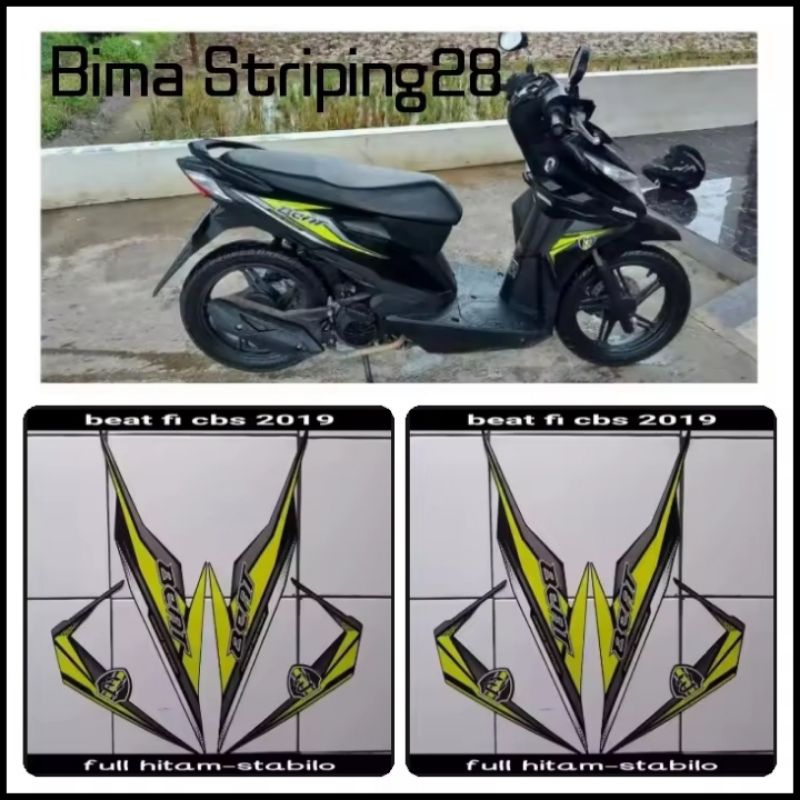 stiker striping list body full set motor honda beat 2019