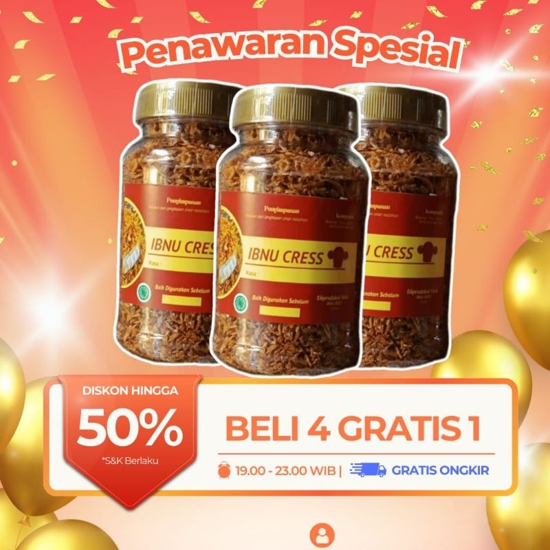 

BELI 4 GRATIS 1 SIWANG TERASI BAWANG KHAS CIREBON BERSERTIFIKASI HALAL