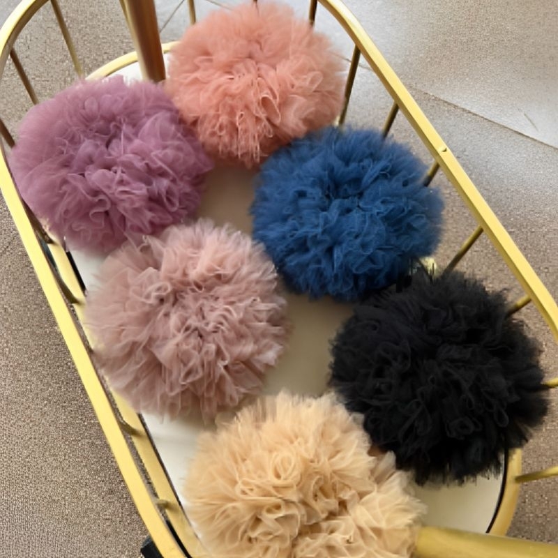 Ikat rambut scrunchie cepol tile/cepol hijab scrunchie tile/scrunchie hijab tile bervolume