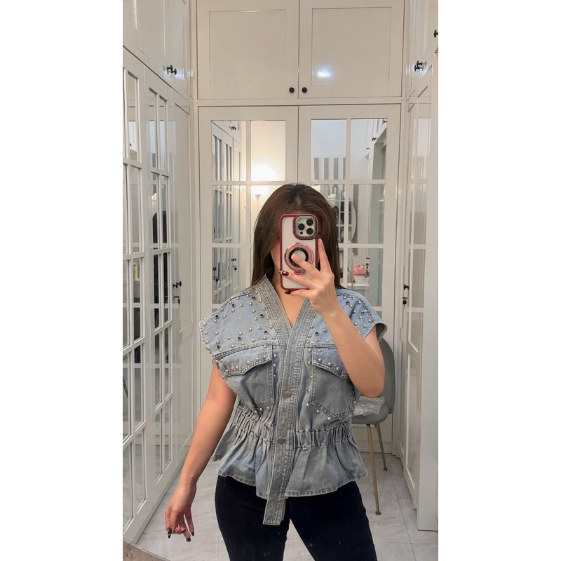 Jacket jeans spike / jacket jeans mute / atasanwanita